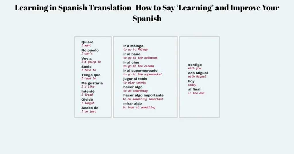 Learning in Spanish Translation – How to Say ‘Learning’ and Improve Your Spanish learning in spanish translation how to say ‘learning’ and improve your spanish