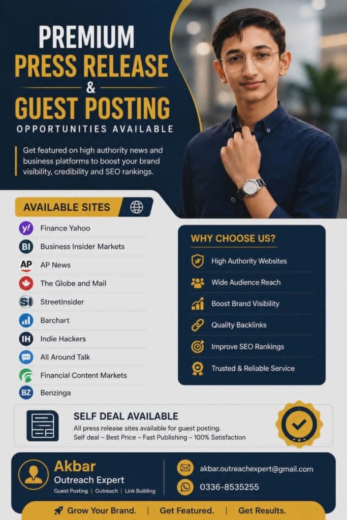 Premium Press Release & Guest Posting Opportunities Available